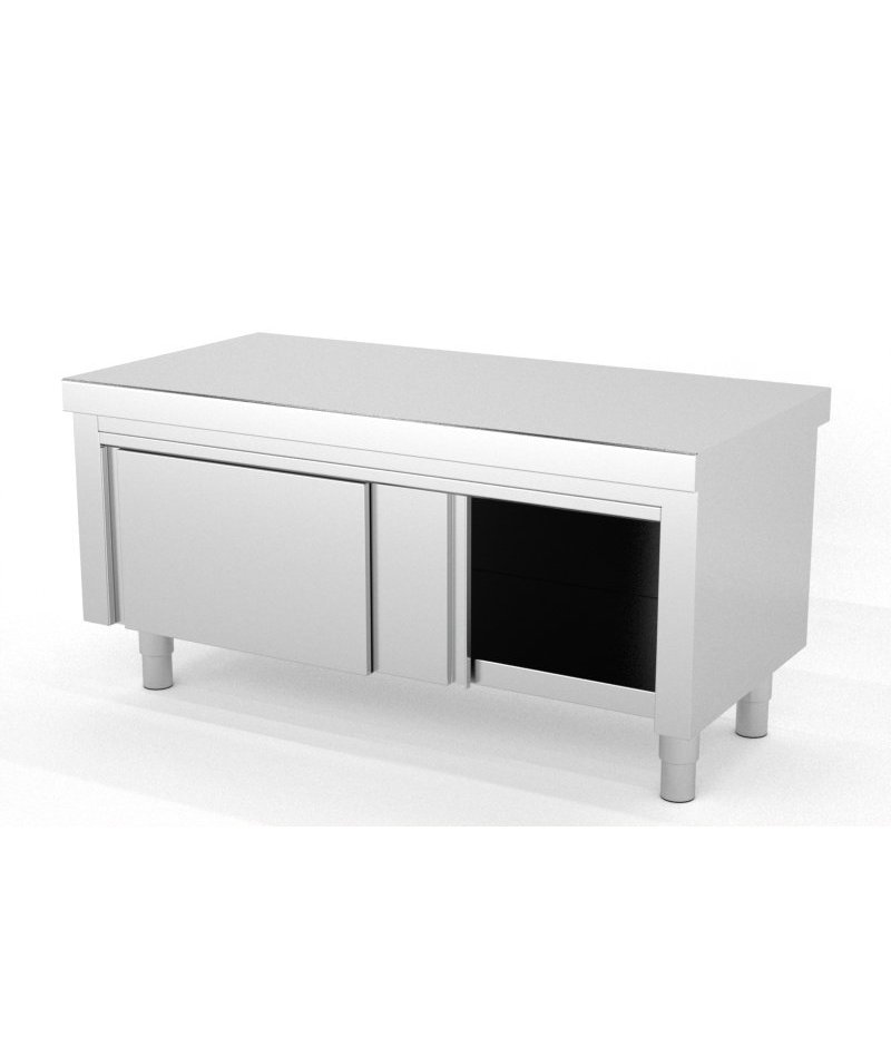 Mueble neutro central con puertas correderas - Fondo 600 - Dimensiones: 1800x600x600 mm Mueble neutro central con puertas correderas - Fondo 600 - Dimensiones: 1800x600x600 mm