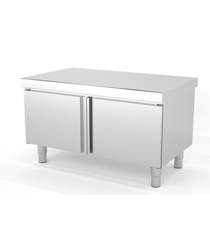 Mueble neutro central con estante intermedio y puerta batiente - Fondo 600 - Dimensiones: 800x600x600 mm - Puertas: 2P