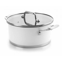 Cacerola con tapa Black & White color Blanco