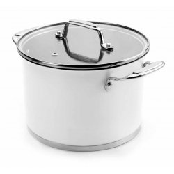 Olla con tapa Black & White color Blanco