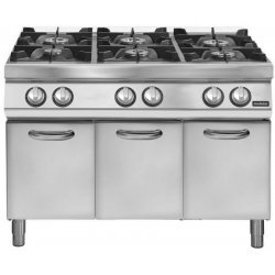 Cocina gas 4 fuegos Fondo 900 Base con puerta Pratika PK 90/120 PCGB-P