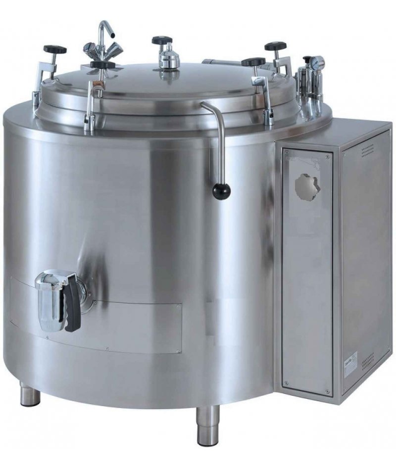 Marmita a vapor indirecta a alta presión con autoclave de 113 Litros PITV-100A
