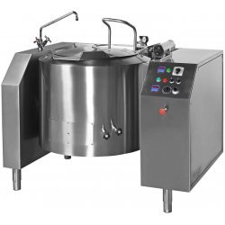 Marmita a vapor indirecta con mezclador de 330 Litros PVIM-330 con basculación - 100ºC