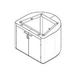 Soporte cerrado Desing con puertas y ruedas Dome