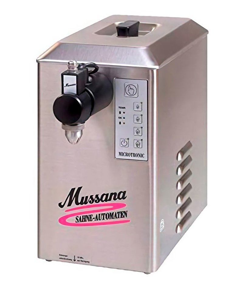 Montadora de nata 2 litros Mussana Pony con porcionado y lavado automático