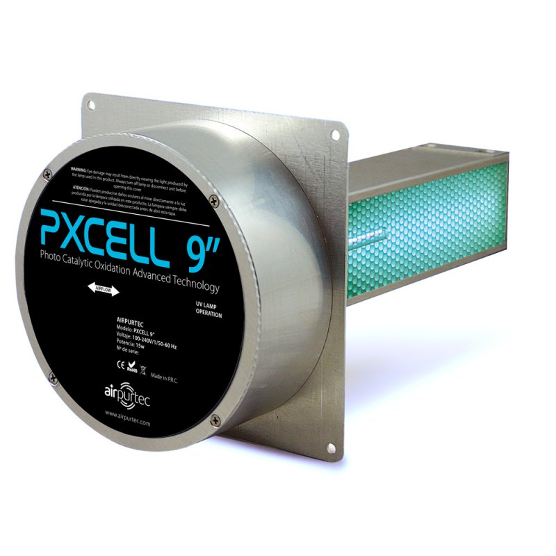 Purificador de aire para montaje en conductos PXCELL 9" de fotocatalisis heterogenea avanzada