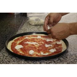 Bandejas redondas de cocción para pizza de 16 a 50 cm de diámetro - Caja de 20 uds.