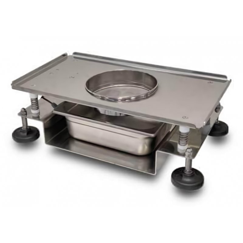 Tamiz vibratorio para filtrado de pastas de frutos secos y licor de cacao con rejilla de 0,5 mm