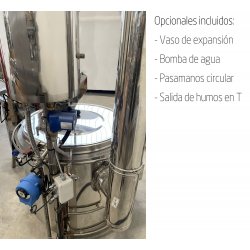 Pasteurizador de leche a gas con válvula eléctrica y sonda de temperatura de 55 Litros