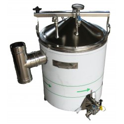 Pasteurizador de zumos de 150 a 200 litros hora con quemador de gas y cuba aislada