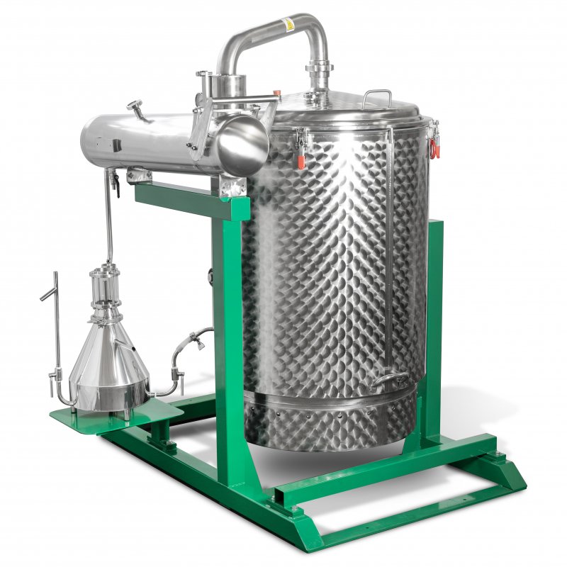 Extractor destilador de aceites esenciales para plantas, hierbas y flores de 500L