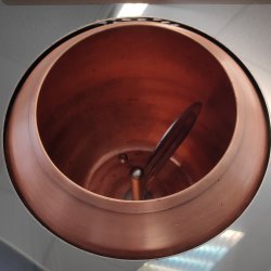 Grageadora eléctrica de sobremesa para caramelizar garrapiñadas de 2 Kg en cobre