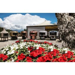 Horno estático para pizza Napolitana a leña, gas, pellets o combinado. Mosaico Rojo