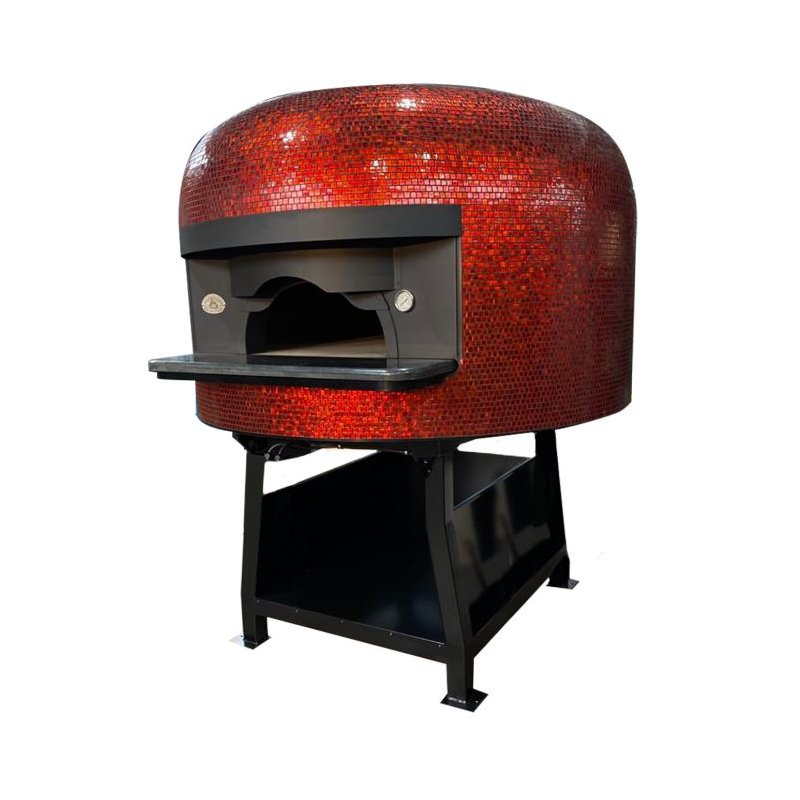 Horno estático para pizza Napolitana a leña, gas, pellets o combinado. Mosaico Rojo Horno estático para pizza Napolitana a leña, gas, pellets o combinado. Mosaico Rojo