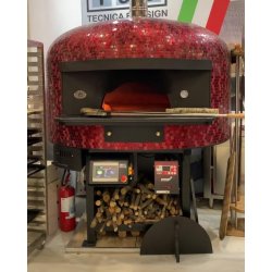 Horno estático para pizza Napolitana a leña, gas, pellets o combinado. Mosaico Rojo