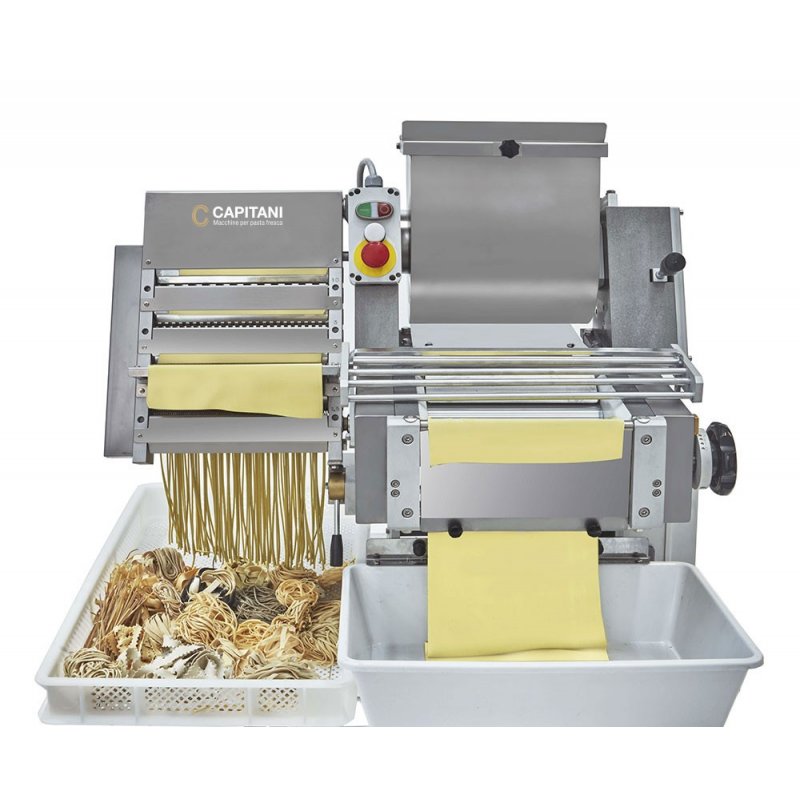 Laminadora para pasta Capitani C 240/V con cuba 8kg de amasado y 4 cortadores