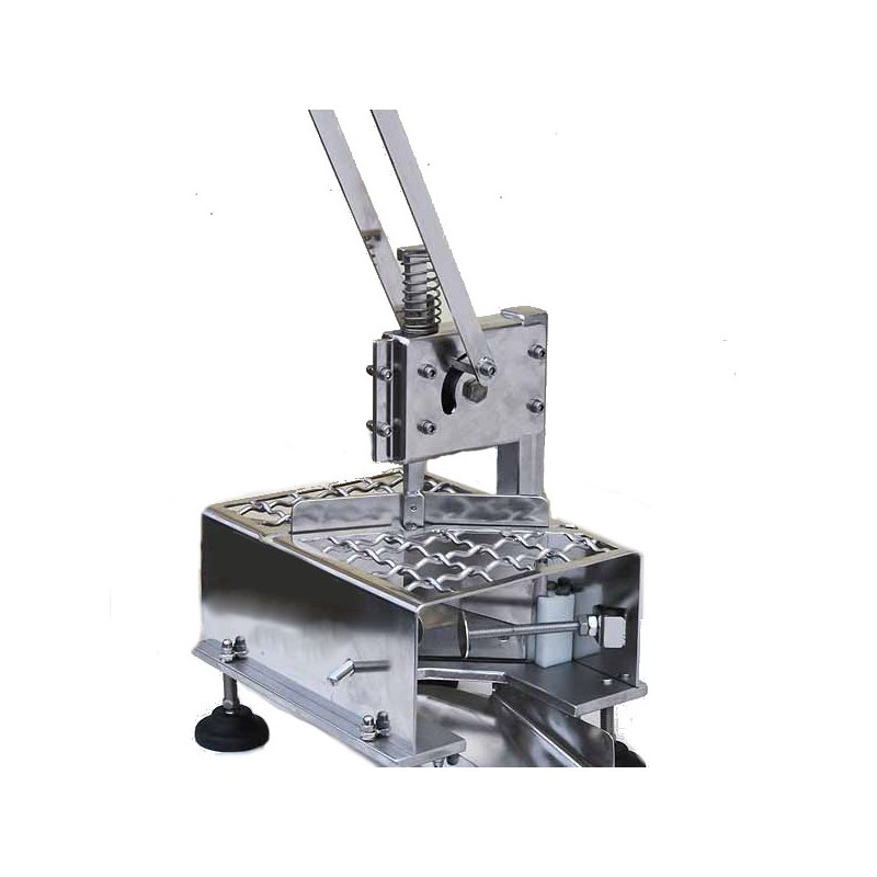 Decapitadora manual por presión para pescado y cefalópodos, pulpo, calamar y sepia con corte recto o en V