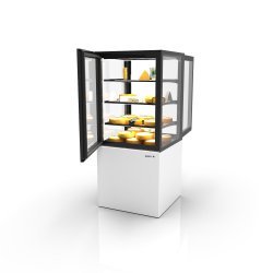 Vitrina refrigerada con control de humedad Integra IN60/80-140HA en blanco para quesos, bombones y embutidos