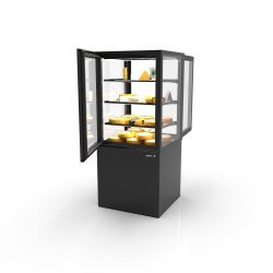Vitrina refrigerada con control de humedad Integra IN60/80-140HA -B- en negro para quesos, bombones y embutidos