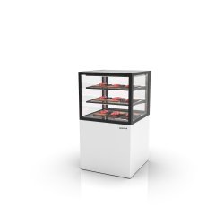 Vitrina refrigerada con control de humedad Integra IN60/50-110H en blanco con frontal Grab & Go