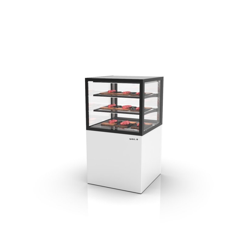 Vitrina refrigerada con control de humedad Integra IN60/50-110H en blanco con frontal Grab & Go Vitrina refrigerada con control de humedad Integra IN60/50-110H en blanco con frontal Grab & Go