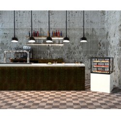 Vitrina refrigerada con control de humedad Integra IN60/50-110H en blanco con frontal Grab & Go