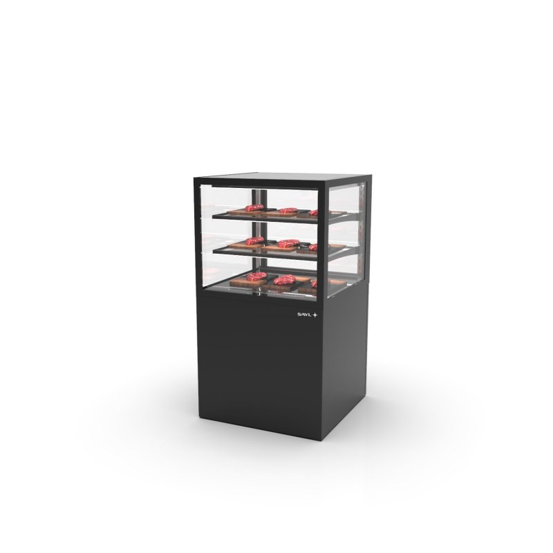 Vitrina refrigerada Integra IN60/50-110H-B- negra con control de humedad y frontal Grab & Go para productos delicados Vitrina refrigerada Integra IN60/50-110H-B- negra con control de humedad y frontal Grab & Go para productos delicados