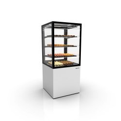 Vitrina refrigerada Integra IN60/80-140H blanca con Grab & Go y control de humedad para productos delicado