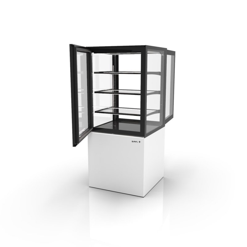 Vitrina neutra Integra IN60/80-140NA blanca con estantes de cristal e y luz para productos sin refrigeración Vitrina neutra Integra IN60/80-140NA blanca con estantes de cristal e y luz para productos sin refrigeración