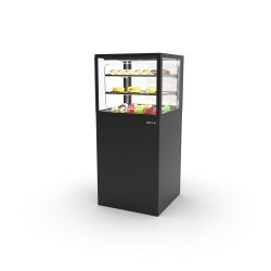 Vitrina refrigerada Integra IN60/50-140G -B- negra con acceso Grab & Go, puertas correderas y luz LED
