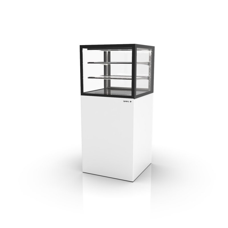 Vitrina neutra profesional Integra IN60/50-140N en blanco con 2 estantes de cristal e iluminación LED Vitrina neutra profesional Integra IN60/50-140N en blanco con 2 estantes de cristal e iluminación LED