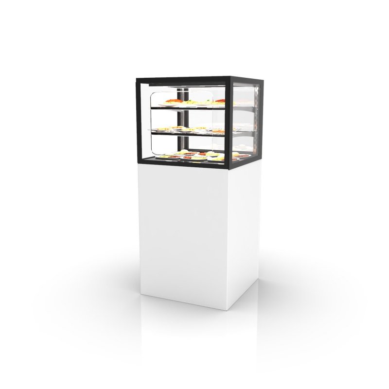 Vitrina vertical caliente Integra IN60/50-140CG en blanco con 2 estantes de cristal y control táctil Vitrina vertical caliente Integra IN60/50-140CG en blanco con 2 estantes de cristal y control táctil