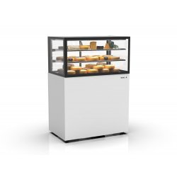 Vitrina refrigerada profesional Integra IN100/50-140H blanca con control de humedad y 2 estantes de cristal