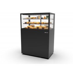 Vitrina refrigerada Integra IN100/50-140H -B- negra con humedad controlada y 2 estantes de cristal