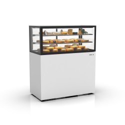 Vitrina refrigerada Integra IN120/50-140H blanca con control de humedad y 2 estantes de cristal regulables