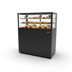 Vitrina refrigerada Integra IN120/50-140H -B- negra con humedad controlada y 2 estantes de cristal regulables