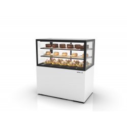 Vitrina vertical refrigerada Integra IN100/50-110 blanca con 2 estantes de cristal y control táctil LED