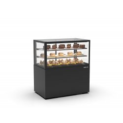 Vitrina vertical refrigerada Integra IN100/50-110 -B- negra con 2 estantes de cristal y control táctil LED