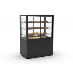 Vitrina refrigerada profesional Integra IN100/80-140HA -B- en negro con control de humedad para quesos, chocolates y embutidos