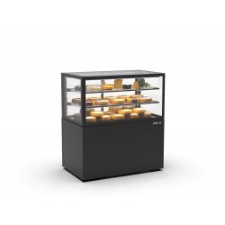 Vitrina refrigerada profesional IN100/50-110H -B- en negro con control de humedad, iluminación LED y 2 estantes de cristal