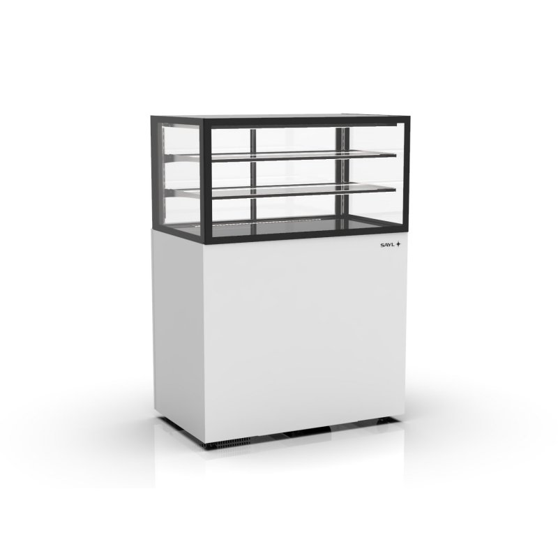 Vitrina neutra profesional IN100/50-140N blanca con 2 estantes de cristal, LED y diseño compacto sin tornillería Vitrina neutra profesional IN100/50-140N blanca con 2 estantes de cristal, LED y diseño compacto sin tornillería