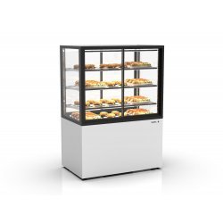 Vitrina vertical Integra IN100/80-140CA blanca con 3 estantes de cristal, luz LED y calor seco Sahara
