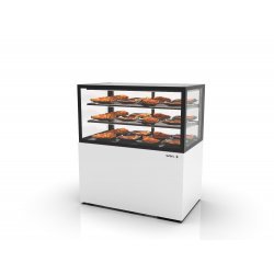 Vitrina vertical Integra IN100/50-110C blanca con 2 estantes de cristal, luz LED y calor seco Sahara