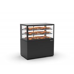 Vitrina vertical Integra IN100/50-110C negra con 2 estantes de cristal, luz LED y calor seco Sahara