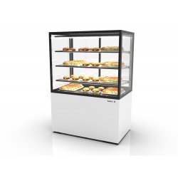 Vitrina vertical Integra IN100/80-140C blanca con 3 estantes de cristal, luz LED y calor seco Sahara