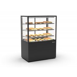 Vitrina vertical Integra IN100/80-140C negra con 3 estantes de cristal, luz LED y calor seco Sahara