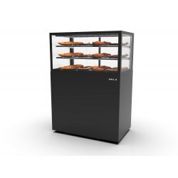 Vitrina vertical Integra IN100/50-140C -B- negra con 2 estantes, LED y calor seco Sahara
