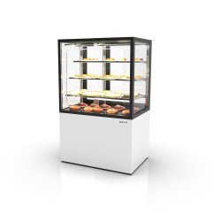 Vitrina vertical Integra IN100/80-140CG blanca con 3 estantes, LED y calor seco Sahara