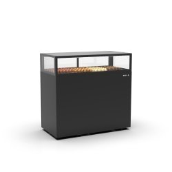Vitrina refrigerada Integra IN120/20-115H -B- negra con control de humedad, LED y puertas correderas