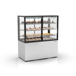 Vitrina refrigerada IN120/80-140S blanca con control de temperatura, LED y diseño compacto